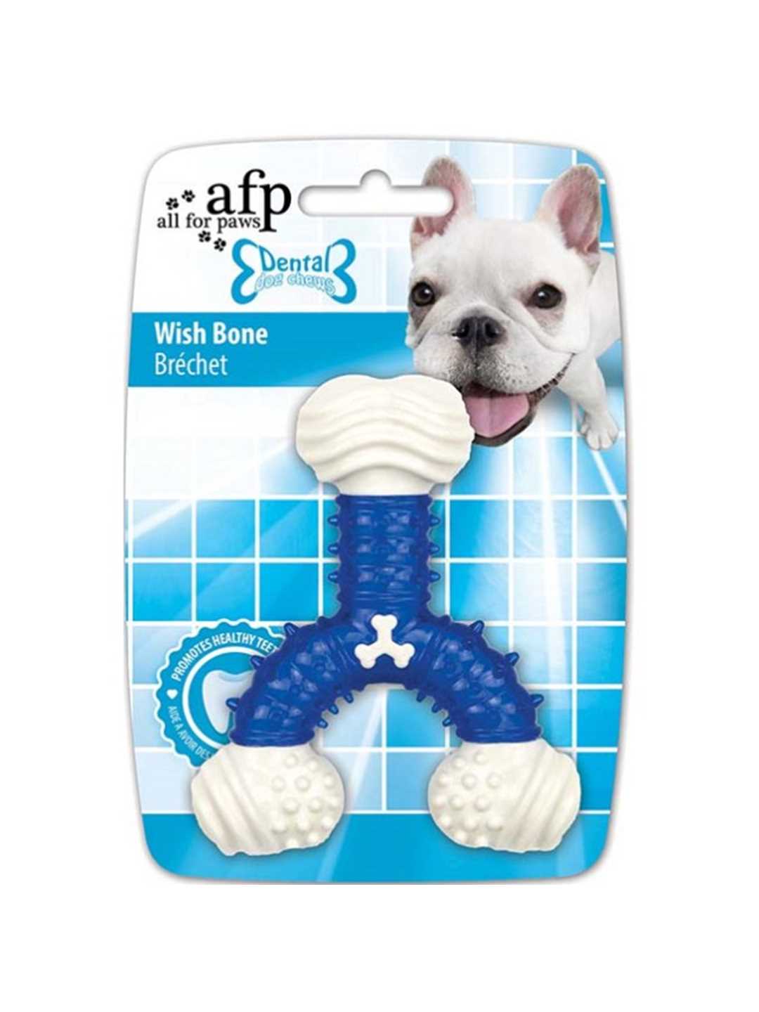 AFP Παιχνίδι Σκύλου οδοντικής φροντίδας Dental Wish Bone 12,5x12x3cm ΜΠΛΕ