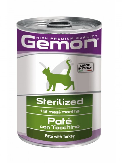GEMON Paté with Turkey – Sterilized 400g για στειρωμένες γάτες