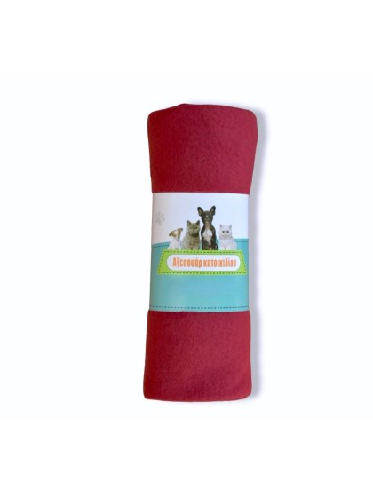 Nunbell Κουβέρτα Μονόχρωμη για Σκύλους και Γάτες Κόκκινο 60X90cm