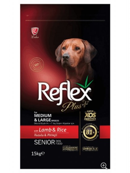 REFLEX MEDIUM / LARGE SENIOR LAMB 15kg με Αρνί για Ηλικιωμένους Σκύλους