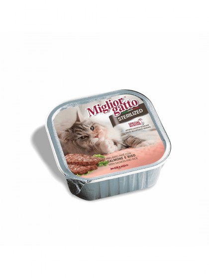 Miglior Gatto Sterilized Πατέ Σολομό Ρύζι 100g