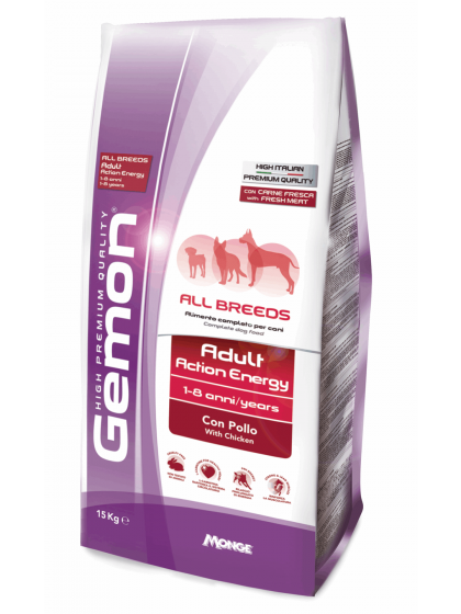 GEMON ALL BREEDS ADULT ACTION ENERGY with Chicken 15kg
