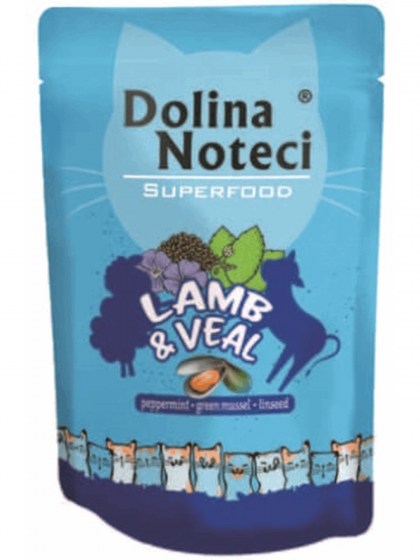 DOLINA SUPER FOOD CAT ADULT ΑΡΝΙ & ΜΟΣΧΑΡΙ 85GR