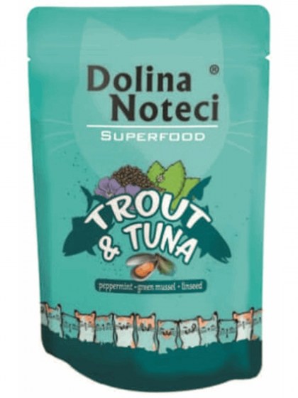 DOLINA SUPER FOOD CAT ADULT ΠΕΣΤΡΟΦΑ & ΤΟΝΟΣ 85GR