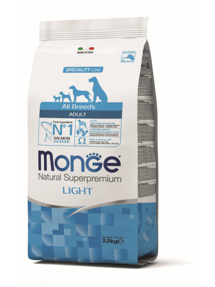 Monge Dog Adult Light All Breeds Salmon & Rice 12kg