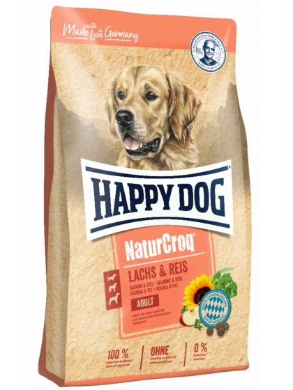 Happy Dog Naturcroq Salmon & Rice 11kg για ενήλικους σκύλους με πρωτείνη σολομού
