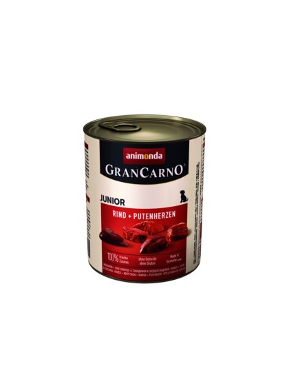 Animonda Gran Carno Junior Βοδινό Καρδιά Γαλοπούλας 800g