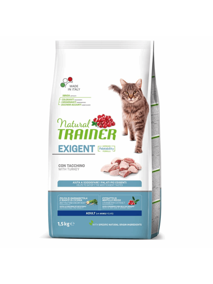 Natural Trainer Exigent Adult Φρέσκα Λευκά Κρέατα 1,5kg για ενήλικες γάτες
