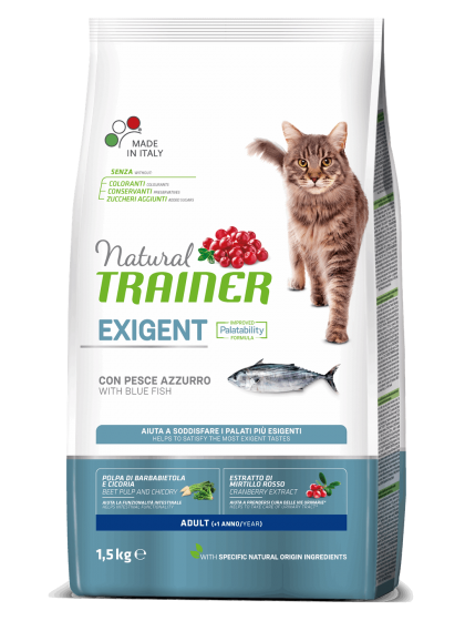 Natural Trainer Exigent Ψάρια Ωκεανού 1,5kg για ενήλικες γάτες