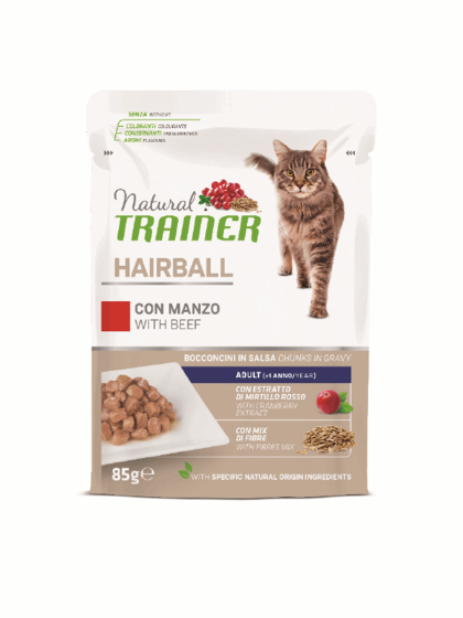Natural Trainer Pouches Hairball Βοδινό 85g