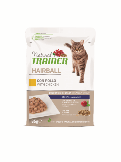 Natural Trainer Pouches Hairball Κοτόπουλο 85g