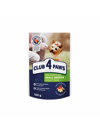Club 4 Paws Adult Small Dogs Chicken Jelly 100g