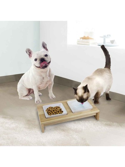 AFP Κεραμικό Μπώλ Με Βάση Για Σκύλου & Γάτα S 2x200ml