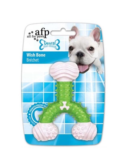 AFP Παιχνίδι Σκύλου οδοντικής φροντίδας Dental Wish Bone 12,5x12x3cm ΠΡΑΣΙΝΟ