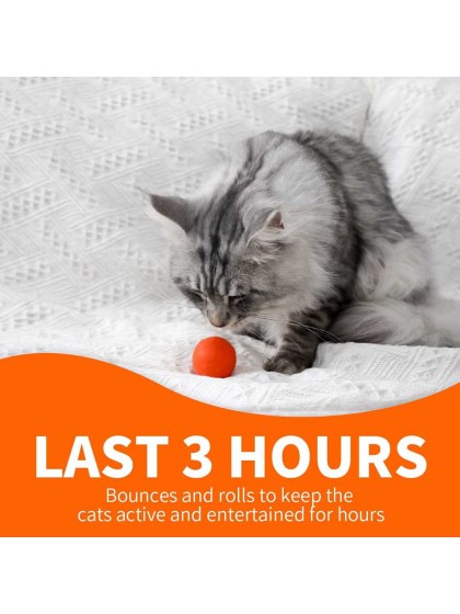 AFP Thrill Jumping Ball Παιχνίδι Γάτας Μπάλα Σιλικόνης Επαναφορτιζόμενη 4cm Πορτοκαλί