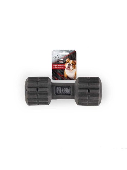 All For Paws Mighty Dumbell Παιχνίδι Κόκκαλο Σκύλου από Καουτσούκ Medium 17,5x7,5x7,5cm Μαύρο