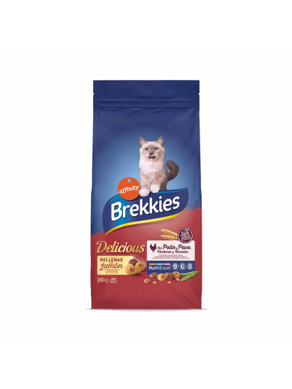 Brekkies Cat Adult - Delice Meat Με Κοτόπουλο, Γαλοπούλα και Λαχανικά 20kg