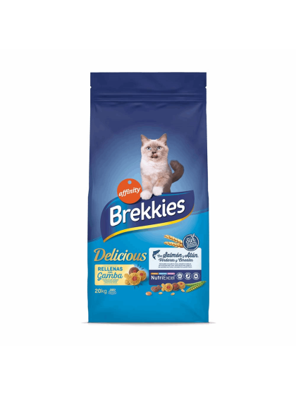 Brekkies Cat Adult - Delice Fish Με Σολομό, Τόνο και Λαχανικά 20kg