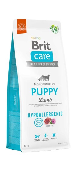 Brit Care Hypoallergenic® Puppy 3kg Υποαλλεργική τροφή Με Αρνί Και Ρύζι Για Κουτάβια Όλων Των Φυλών