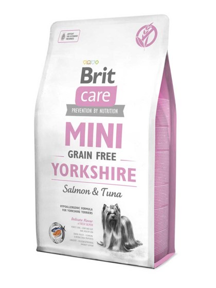 Brit Care Mini Dog Grain Free Yorkshire Υποαλλεργική Ξηρά Τροφή για Yorkshire Terrier με Σολομό και Τόνο 2kg