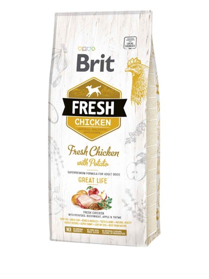 Brit Fresh Chicken – Adult  All Breed 2.5kg Ολιστική Τροφή για Ενήλικους Σκύλους