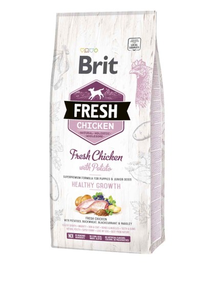Brit Fresh Chicken – Junior All Breed 12kg Ολιστική Τροφή για Κουτάβια