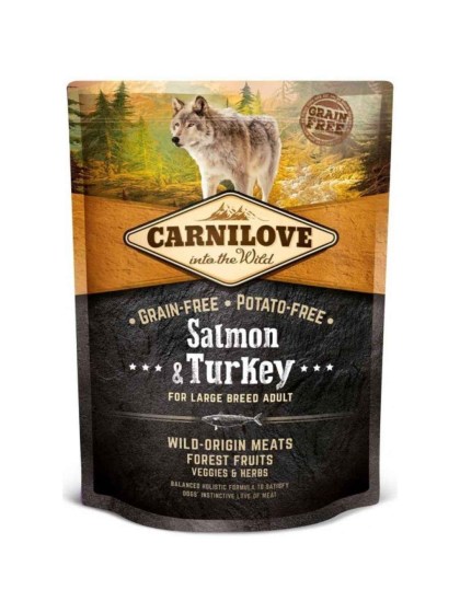 CARNILOVE Adult Dog Large Breed Salmon and Turkey 1.5kg Ξηρά Τροφή για Μεγαλόσωμους Ενήλικους Σκύλους με Σολομό και Γαλοπούλα