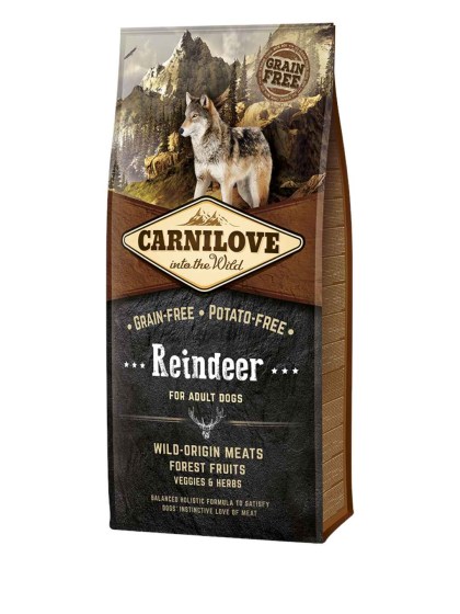 CARNILOVE Adult Dog Reindeer 12kg Ξηρά Τροφή για Ενήλικους Σκύλους με Τάρανδο