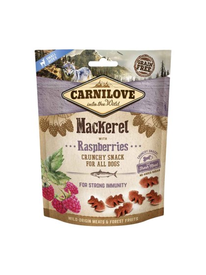 CARNILOVE Dog Fresh & Crunchy Mackerel with Raspberries 200g Λιχουδίες για Σκύλους με Σκουμπρί