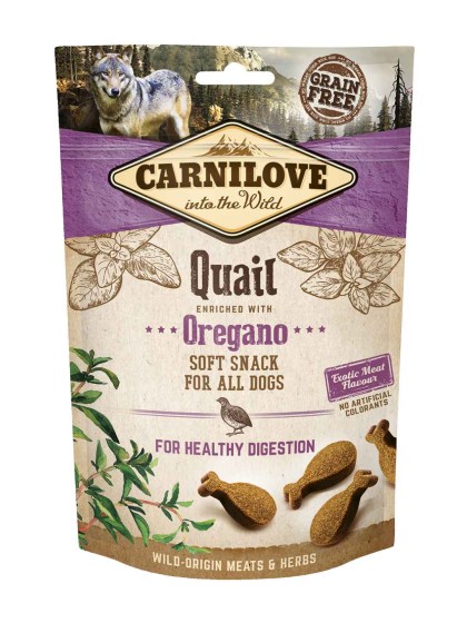 CARNILOVE Dog Snack Soft Quail & Oregano 200g