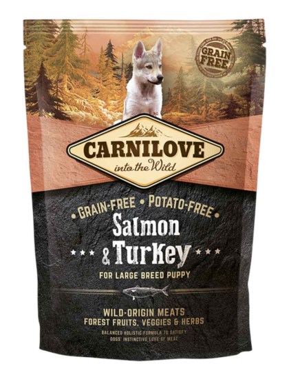 CARNILOVE Puppy Large Breed Salmon and Turkey 1.5kg Ξηρά Τροφή για Μεγαλόσωμα Κουτάβια με Σολομό και Γαλοπούλα
