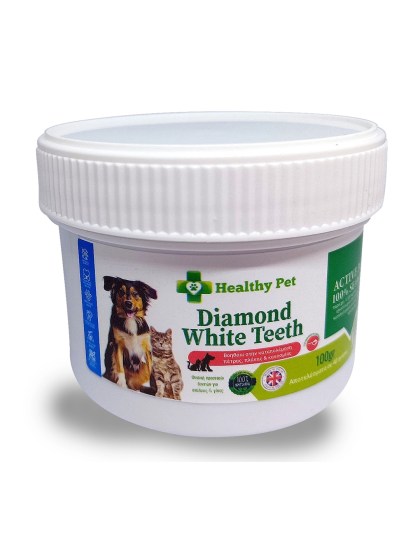 Healthy Pet Diamond White Teeth Σκόνη για Οδοντική Προστασία Σκύλου & Γάτας 100gr
