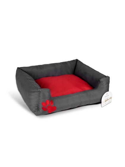 GLEE The Originals Αδιάβροχο Κρεβάτι Σκύλου Medium 65x57x20cm Κόκκινο-Γκρι
