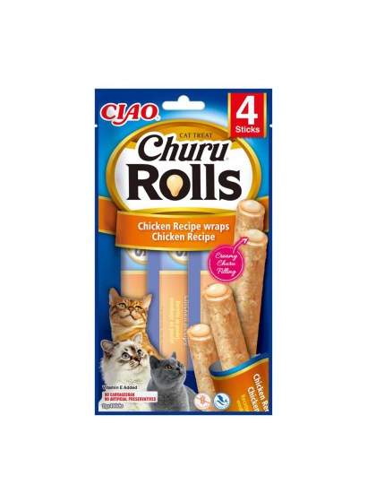 Inaba Churu Rolls γεμιστά Sticks για Γάτα με Κοτόπουλο 40gr