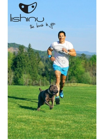 Lishinu Hands Free Πτυσσόμενος Οδηγός Σκύλου 6-12kg Μπλε