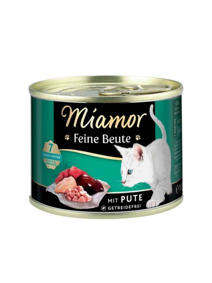 Miamor Feine Beute Adult 185g Υγρή Τροφή για Eνήλικες Γάτες σε Κονσέρβα με Γαλοπούλα