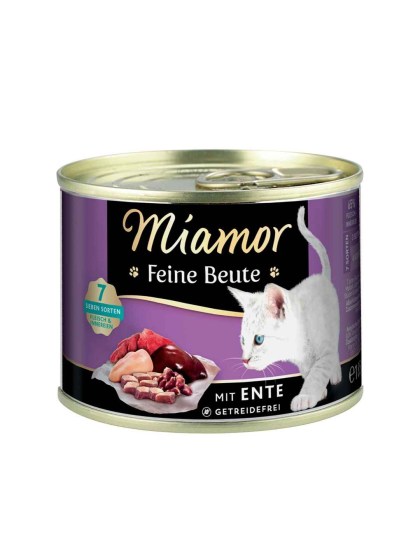 Miamor Feine Beute Adult 185g Υγρή Τροφή για Eνήλικες Γάτες σε Κονσέρβα με Πάπια