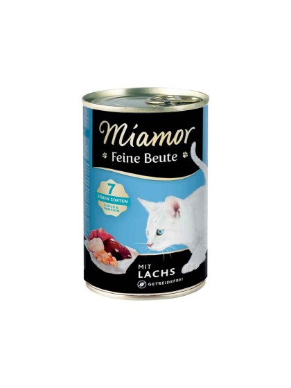 Miamor Feine Beute Adult 400g Υγρή Τροφή για Eνήλικες Γάτες σε Κονσέρβα με Σολομό