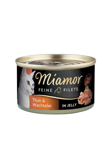 Miamor Feine Filets Jelly 100g Υγρή Τροφή για Ενήλικες Γάτες σε Κονσέρβα με Τόνο και Αυγό