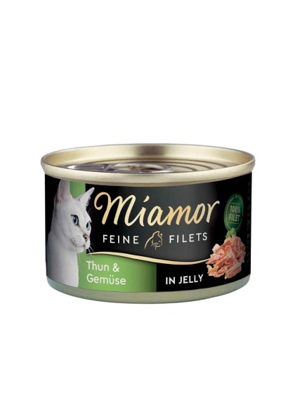 Miamor Feine Filets Jelly 100g Υγρή Τροφή για Ενήλικες Γάτες σε Κονσέρβα με Τόνο και Λαχανικά