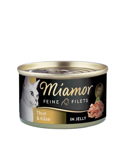 Miamor Feine Filets Jelly 100g Υγρή Τροφή για Ενήλικες Γάτες σε Κονσέρβα με Τόνο και Τυρί