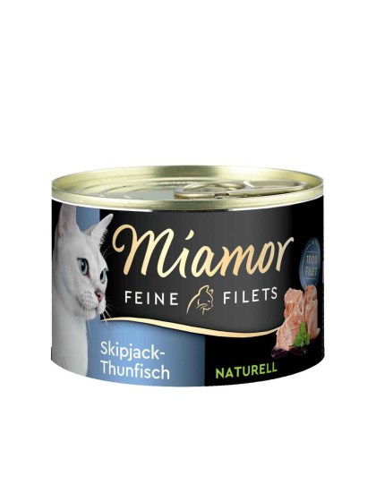 Miamor Feine Filets Naturelle 156g Υγρή Τροφή για Ενήλικες Γάτες σε Κονσέρβα με Τόνο
