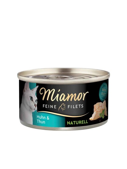 Miamor Feine Filets Naturelle 80g Υγρή Τροφή για Ενήλικες Γάτες σε Κονσέρβα με Κοτόπουλο και Τόνο