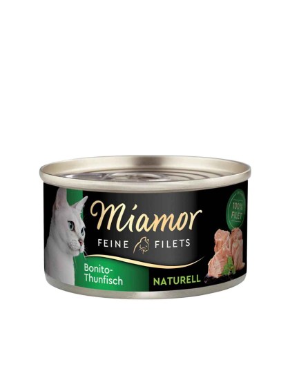 Miamor Feine Filets Naturelle 80g Υγρή Τροφή για Ενήλικες Γάτες σε Κονσέρβα με Τόνο και Bonito