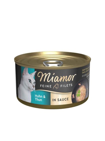 Miamor Feine Filets Sauce 85g Υγρή Τροφή για Ενήλικες Γάτες σε Κονσέρβα με Κοτόπουλο και Τόνο
