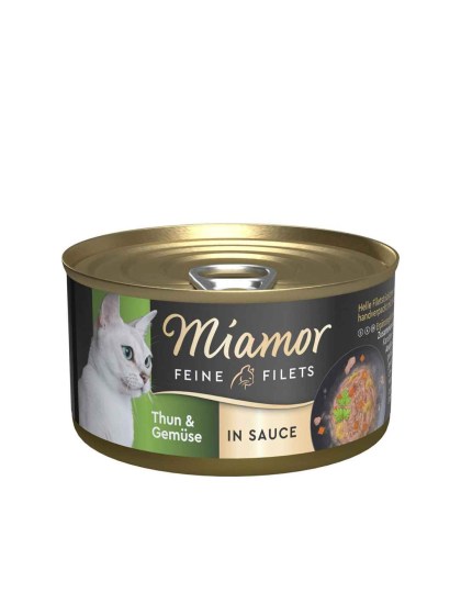 Miamor Feine Filets Sauce 85g Υγρή Τροφή για Ενήλικες Γάτες σε Κονσέρβα με Τόνο και Λαχανικά