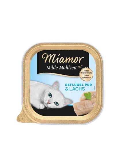 Miamor Milde Mahlzeit Adult Pure 100g Για Ενήλικες Γάτες με Πουλερικά και Σολομό