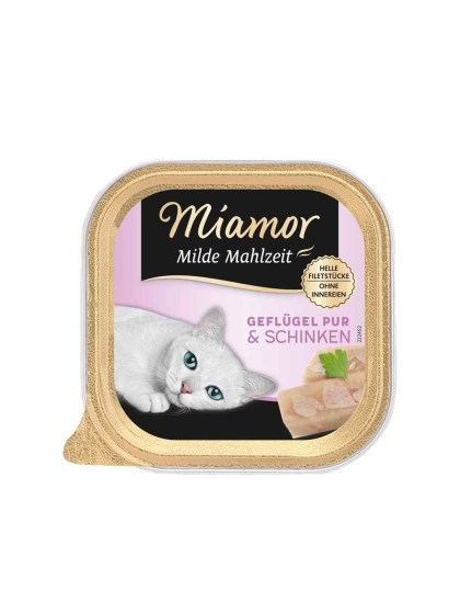 Miamor Milde Mahlzeit Adult Pure 100g Για Ενήλικες Γάτες με Πουλερικά και Ζαμπόν