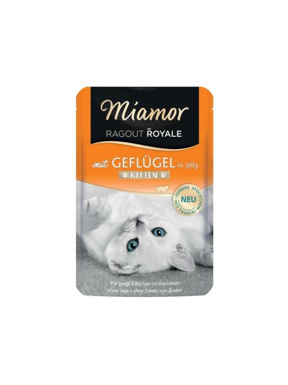 Miamor Ragout Royale Jelly 100g Υγρή Τροφή για Ανήλικες Γάτες σε Φακελάκι με Πουλερικά