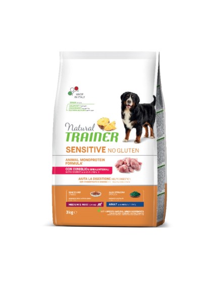 Natural Trainer Sensitive Adult M/M Κουνέλι 12kg για διατροφικά ευαίσθητους σκύλους